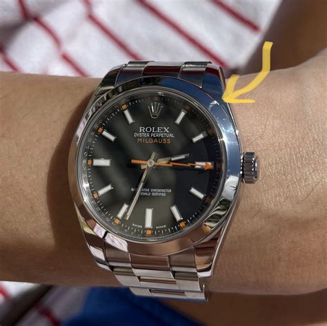 rolex milgauss bezel scratch|Milgauss bezel scratches .